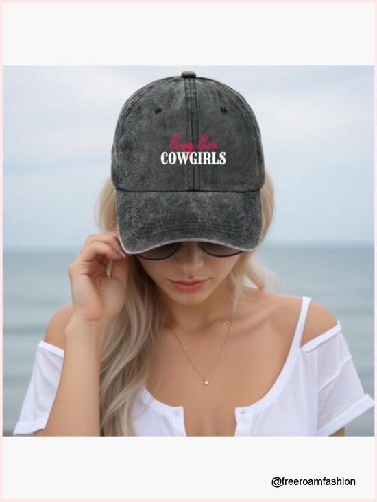 Long Live Cowgirls Humor Baseball Cap Adjustable Cotton